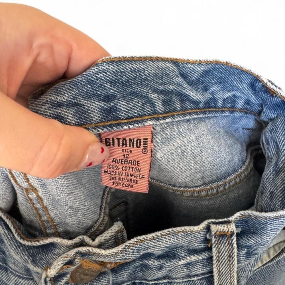 Vintage Gitano High Rise Mom Jeans - Blue Wash - 100% Cotton - Size 12 - Picture 6 of 8